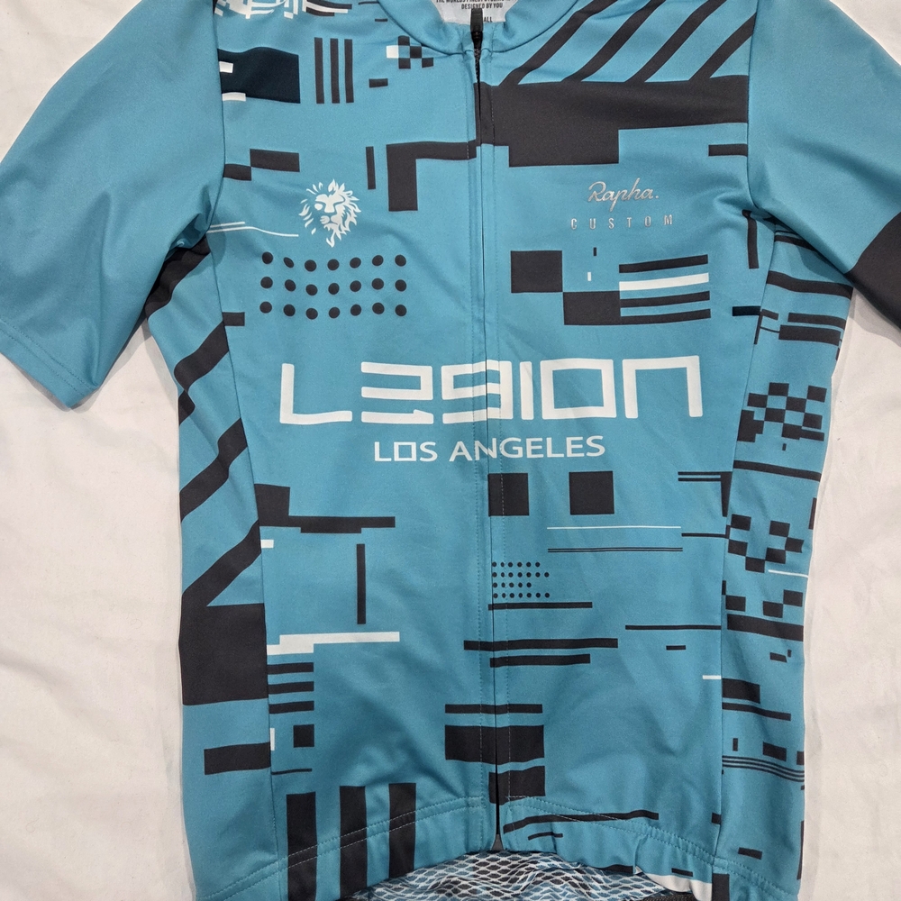 Rapha Teal and Black Legion Cycling Jersey